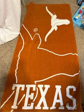 Northwest Texas Longhorns Orange and White Beach Towel